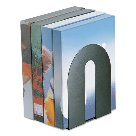 Officemate Heavy Duty Bookends, Nonskid, 8" x 8" x 10", Steel, Black 93142